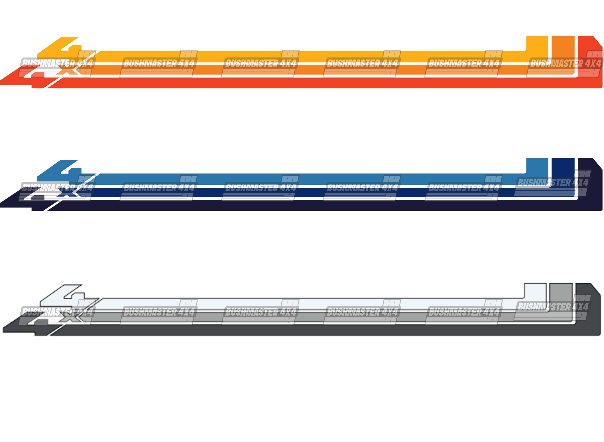 Nissan Frontier Retro 4X4 Stripe decals
